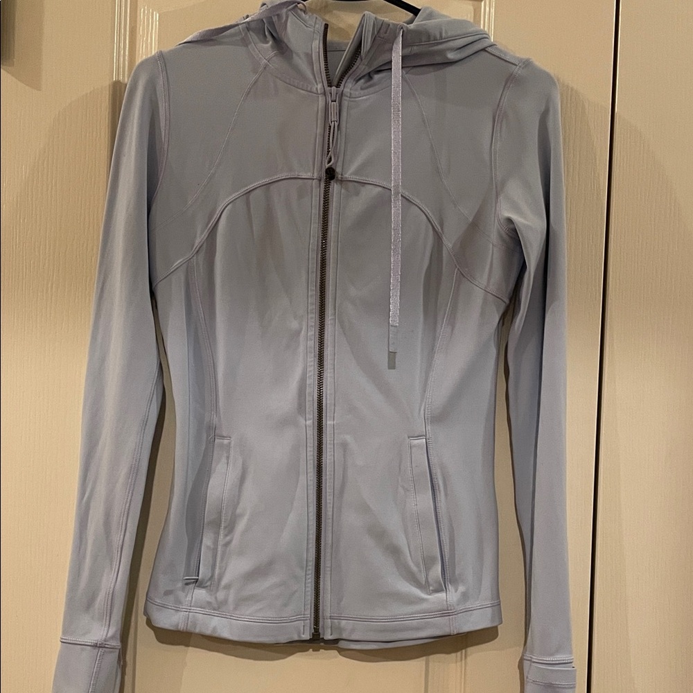 Women's Light Blue Lululemon Hooded Jacket